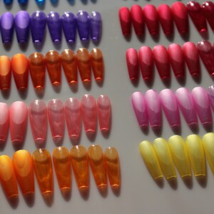 OMG I'm Jelly Nails Solid Color Jelly Nails Long - Etsy