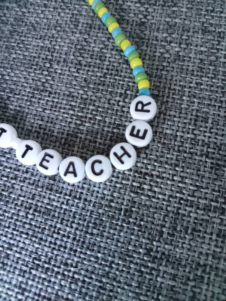 Beaded bracelet. Best teacher gift Etsy