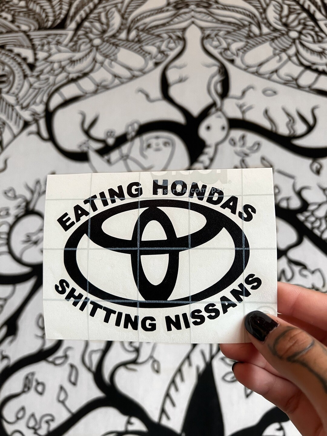 Toyota Vinyl Decal Funny Car Decal Funny Car Sticker Etsy