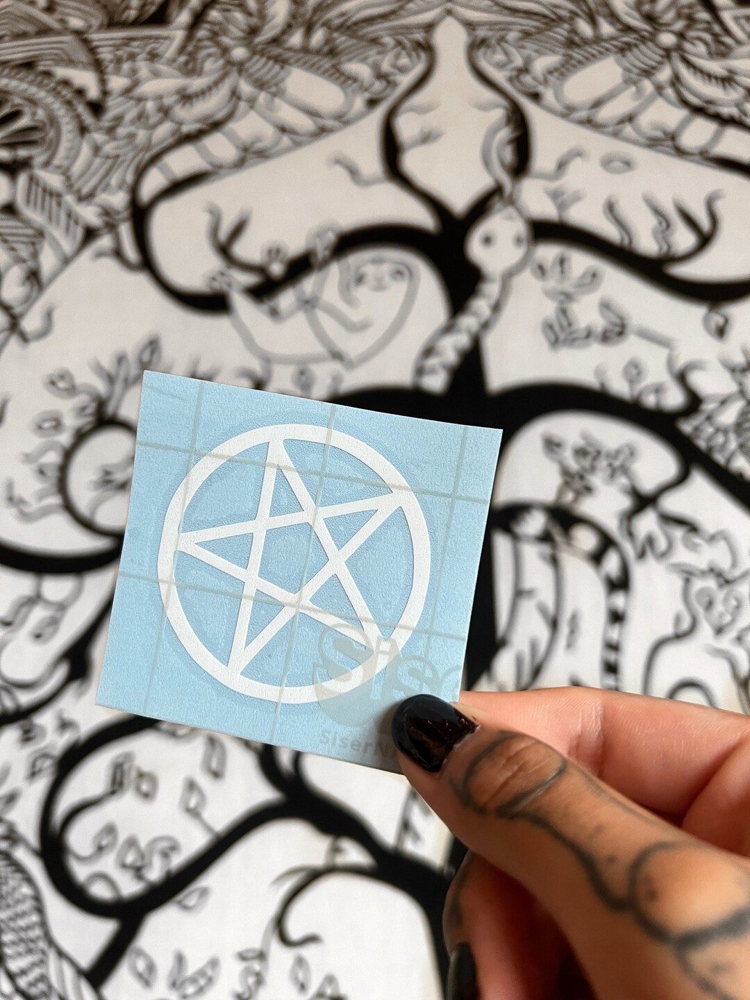 Pentacle Vinyl Decal | Vinyl Sticker | Vinyl Car Sticker | Witchy Car ...