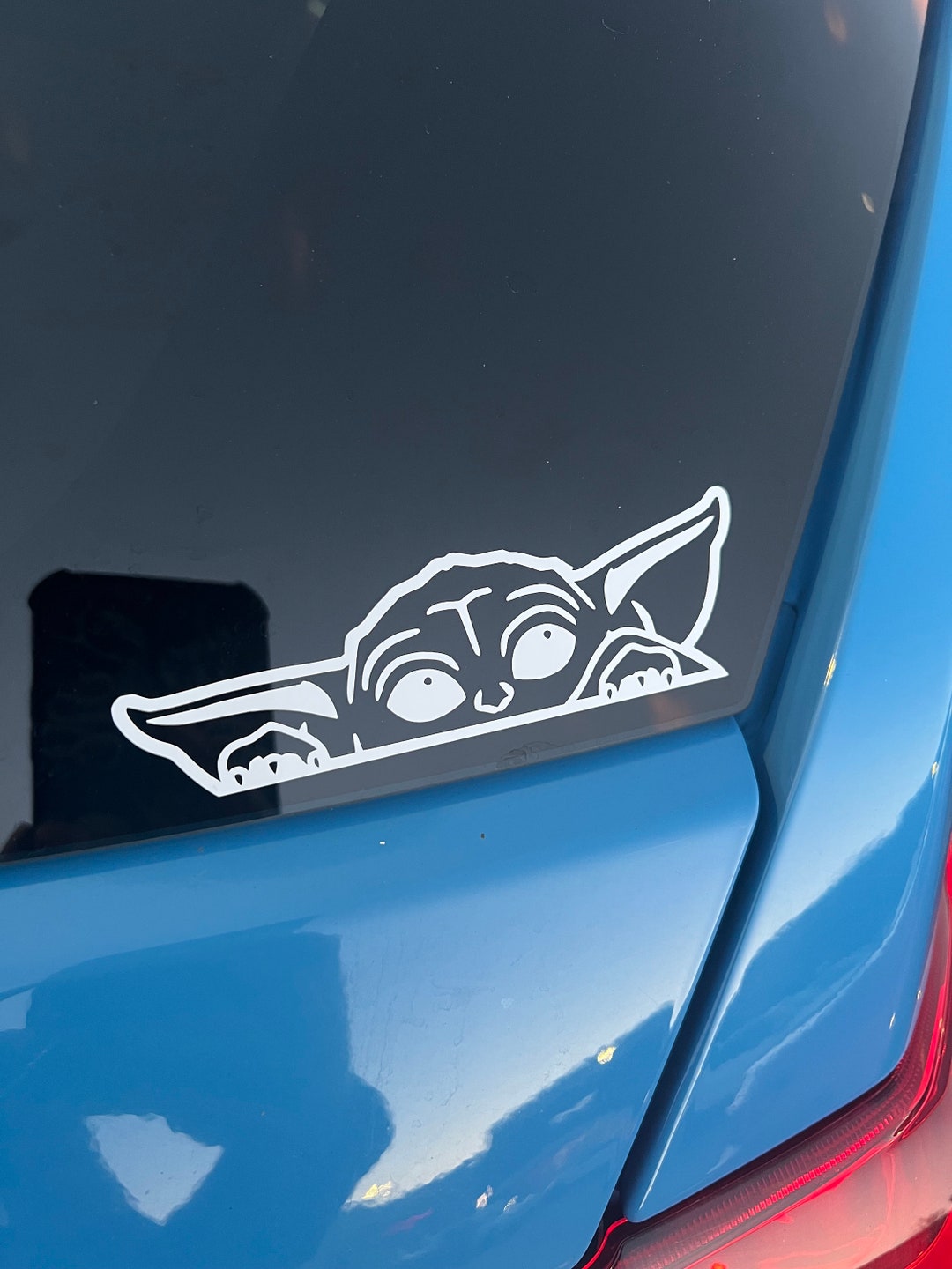 Baby Yoda Car Sticker Toyota Car Sticker Toyoda Car Decal Etsy
