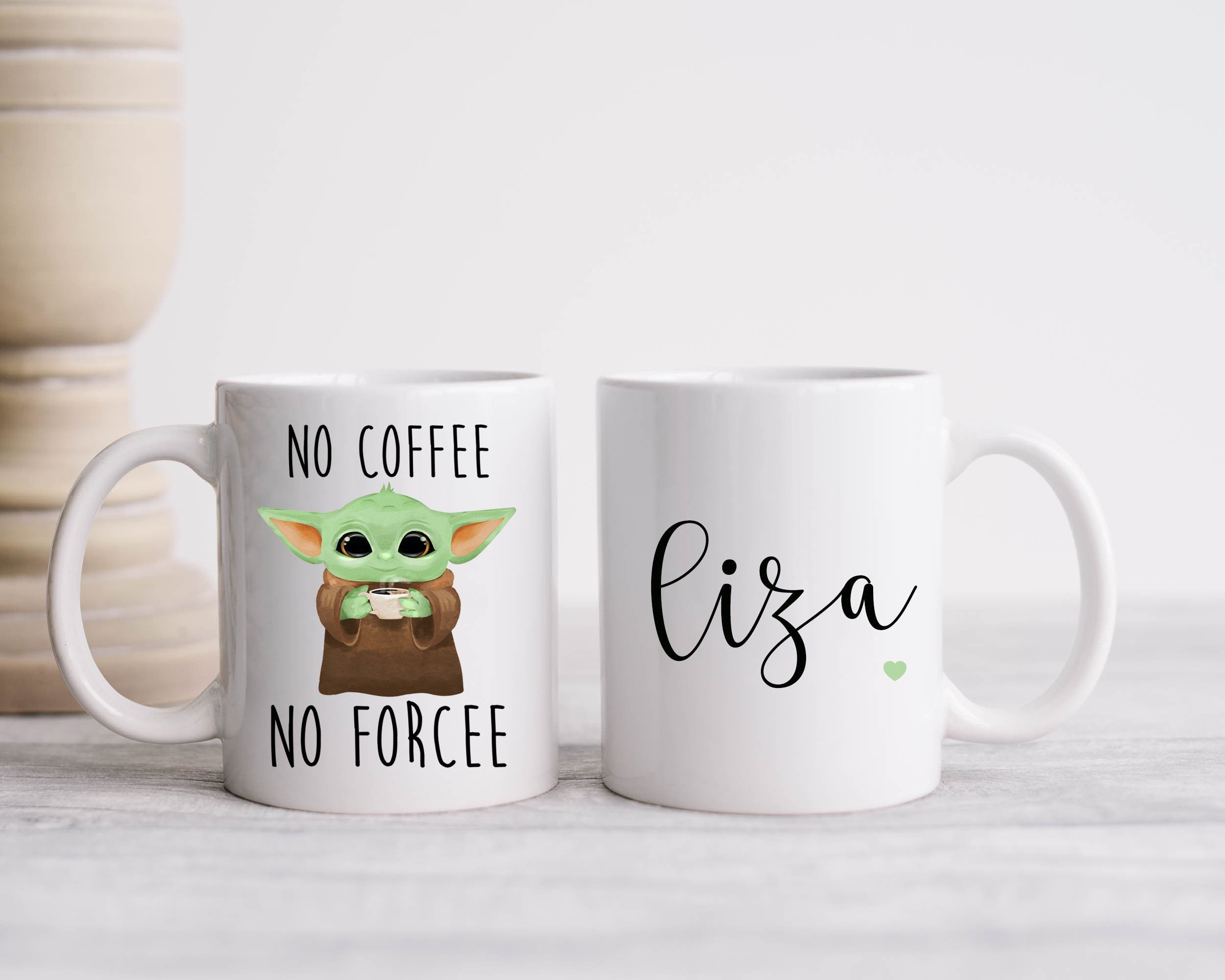 Grogu No Coffee No Forcee Mug // Baby Yoda Mug // Coffee Lover