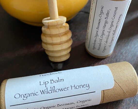 Organic Wildflower Honey Lip Balm Chapstick Eco Friendly All Natural