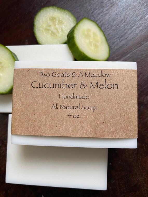 Cucumber & Melon Soap With Aloe All Natural Handmade Eco Friendly