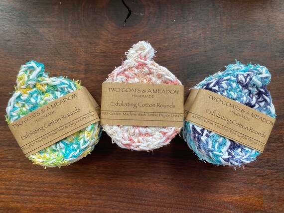 100% Cotton Exfoliating Face Rounds 3Pack