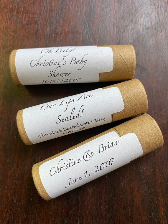 Bulk Non Personalized or Custom Personalized Lip Balm / Chapstick All Natural Eco Friendly Organic Biodegradable