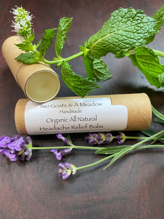 Organic Headache Relief Balm All Natural Eco Friendly Biodegradable