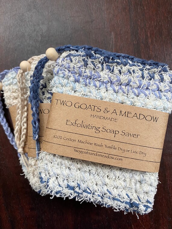 100% Cotton Exfoliating Soap Saver All Natural Eco Friendly Biodegradable 276