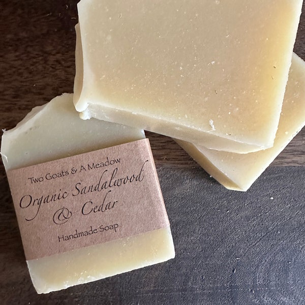 Organic Handmade Sandalwood and Cedar Soap