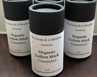 Organic Lotion Stick Unscented Eco Friendly All Natural