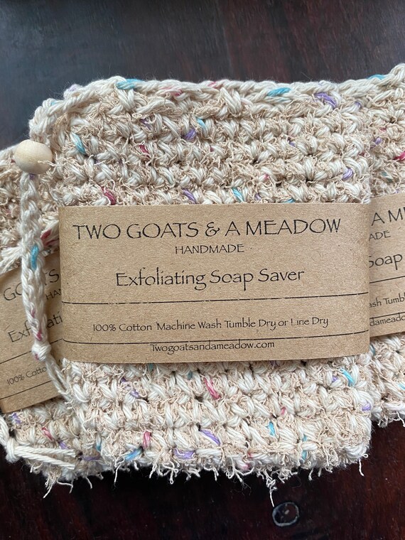 100% Cotton Exfoliating Soap Saver All Natural Eco Friendly Biodegradable 277