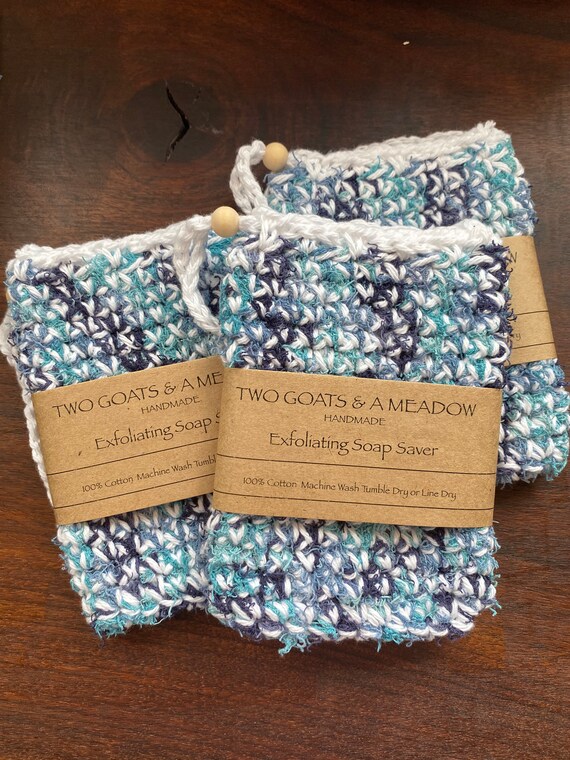 100% Cotton Exfoliating Soap Saver All Natural Eco Friendly Biodegradable 262