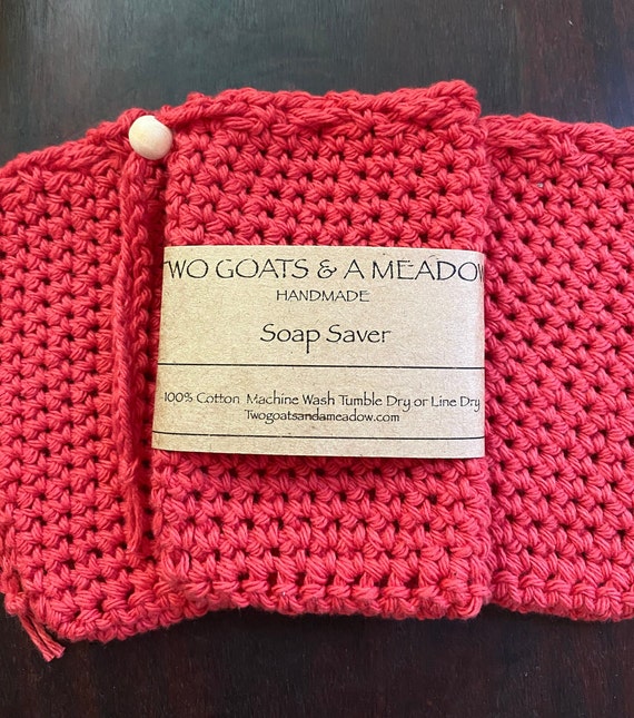 100% Cotton Soap Saver Red Eco Friendly Biodegradable 250
