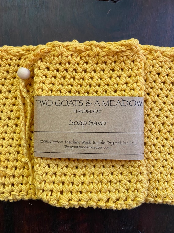 100% Cotton Soap Saver Yellow Eco Friendly Biodegradable 251