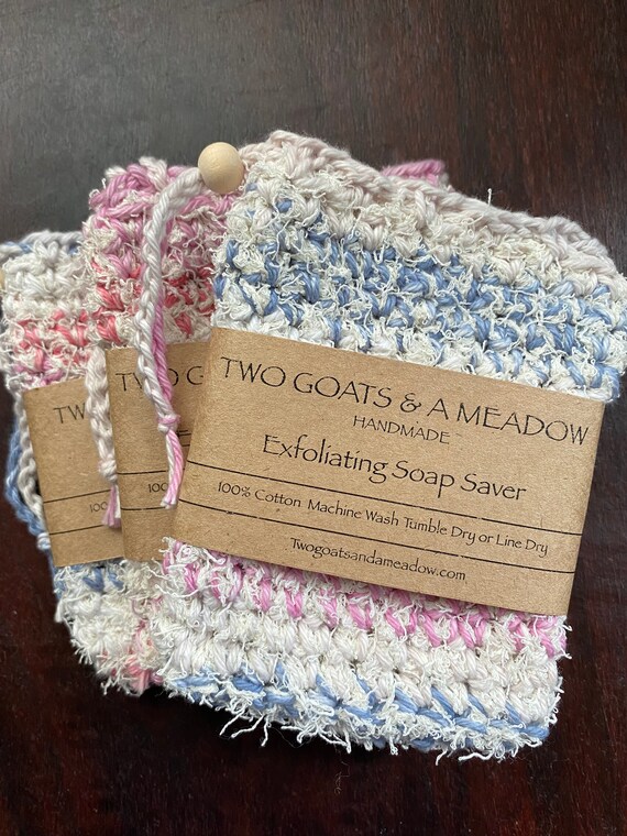 100% Cotton Exfoliating Soap Saver All Natural Eco Friendly Biodegradable 273