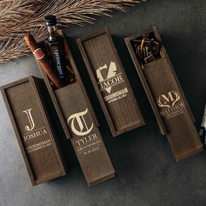 Personalized Groomsmen Gift Box | Wooden Gift Box | Groomsmen Proposal Box |  | Best Man Proposal | Groomsmen Gifts Gifts for Men