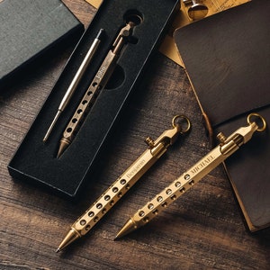 Personalized Pens Gifts for Him | Bolt Action Pen Wedding Gift Anniversary Gift Custom Pens Graduation Gift Student Teacher Gift