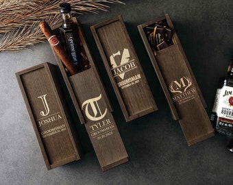 Personalized Groomsmen Gift Box | Wooden Gift Box | Groomsmen Proposal Box |  | Best Man Proposal | Groomsmen Gifts Gifts for Men