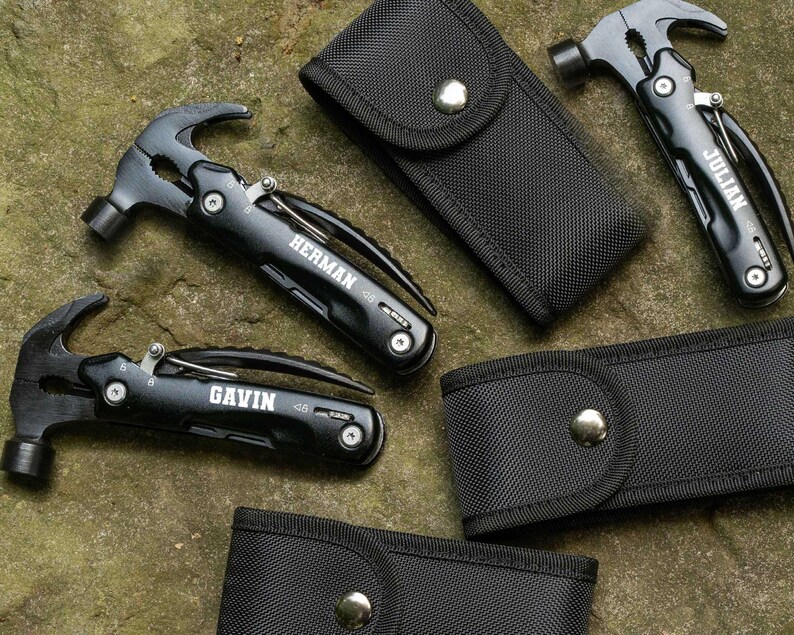 Best Dad Gift, Custom Engraved Multi Tool, Pocket Knife: Camping, Hunting, Fishing [R] image 8