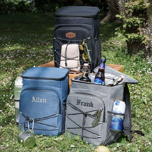 Custom Coolers Insulated Bag Groomsmen Gifts, Golf Cooler Bags Personalized Cooler Backpack Beer Cooler Hiking Fishing Outdoor Gift for Him