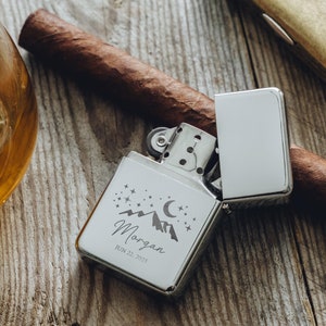 Personalized Lighter Case | Custom Lighter Groomsmen Gift | Cigar Lighter Case Gifts for Him | Anniversary Gifts for Husband Boyfriend