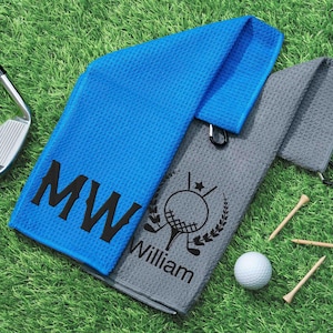 Custom Golf Towel, Embroidered Monogram, Groomsmen Gifts, Personalized Gift for Him afbeelding 10