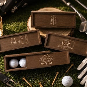 Groomsmen Proposal Empty Gift Box: Personalized Natural Pine Wood Sliding Lid Organizer [R]