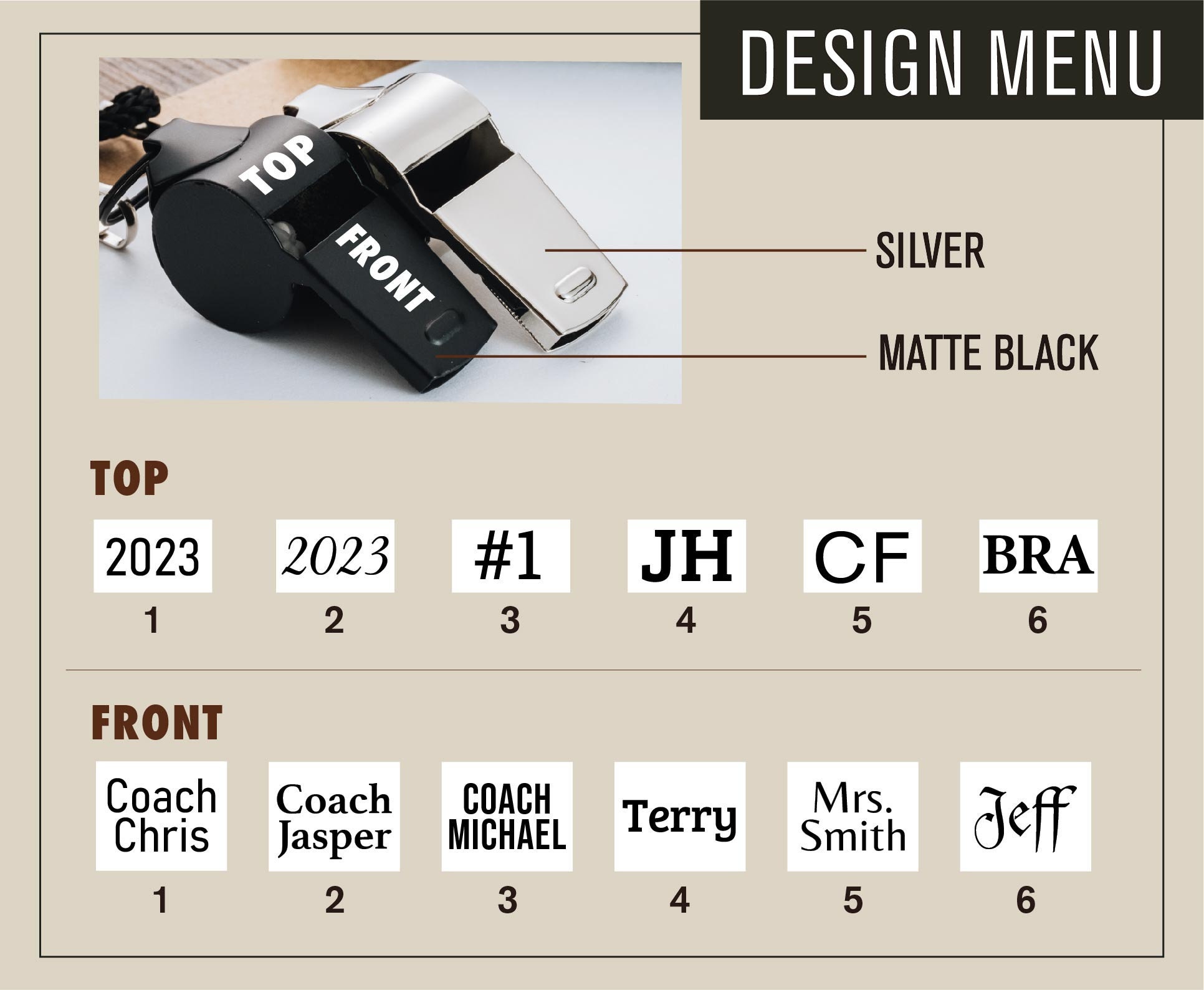 Personalized Whistle, Basketball Coach Whistle Christmas Gifts, Custom Coach Whistle engrave Soccer Football Baseball Teacher Appreciation