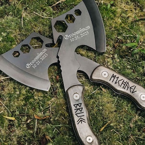 Personalized Throwing Axe for Groomsmen, Best Man Gift, Custom Engraved Gift for Him