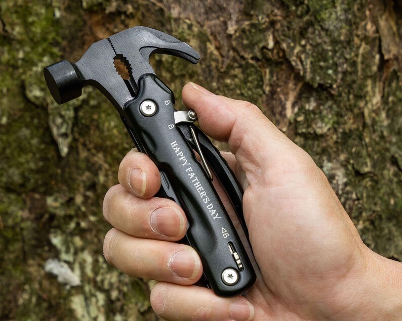 Best Dad Gift, Custom Engraved Multi Tool, Pocket Knife: Camping, Hunting, Fishing [R] image 9