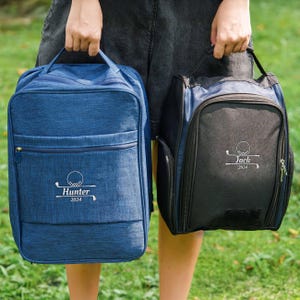 Cadeau garçon d'honneur pour lui, sac à chaussures de golf, cadeaux de golf personnalisés pour homme, cadeaux personnalisés sac de golf, accessoires de golf cadeau unique d'anniversaire
