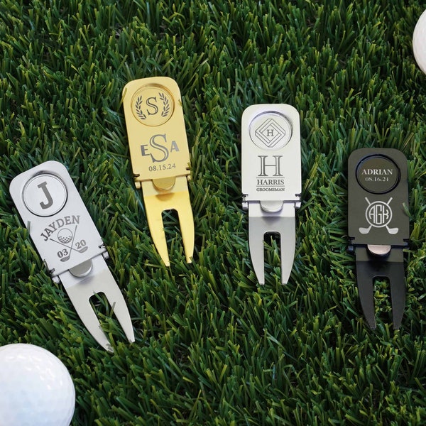 Golf Gifts for Women Custom Golf Divot Tool | Personalized Golf Ball Marker Magnetic Cigar Holder Golf Accessories for Women Men