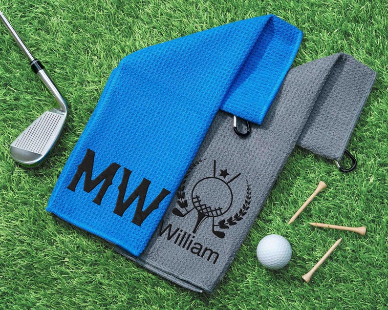 Best Dad Gifts, Custom Microfiber Golf Towel with Magnet or Buckle, Personalized Gift for Him image 11