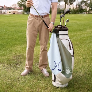 Anniversary Gift Embroidered Personalized Golf Towel, Monogrammed Golf Towel Golf Gifts for Dad, Golfer, Groomsmen, Bachelor Party Favor