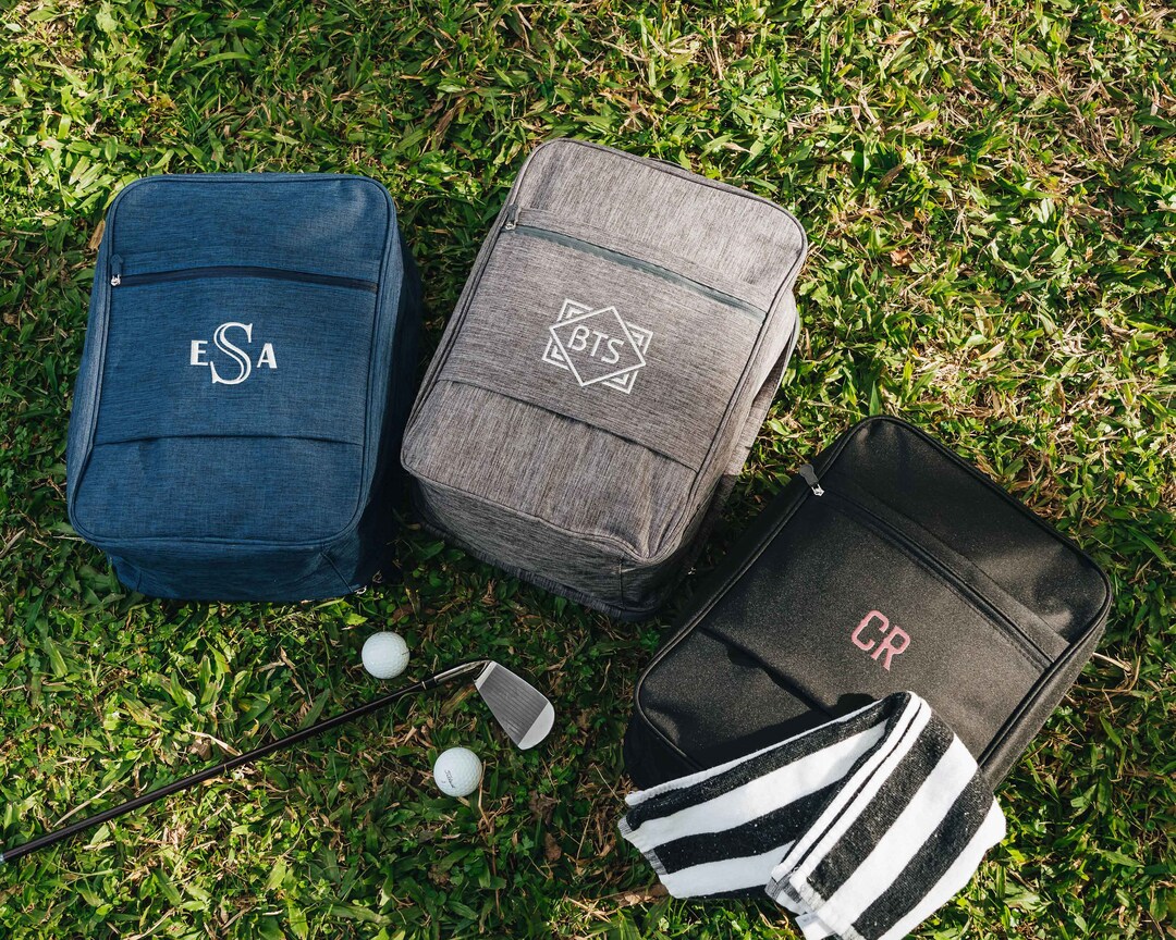 Golf Groomsmen Gifts Golf Shoe Bag Embroidered Custom Gifts for Golfers Personalized Gifts for