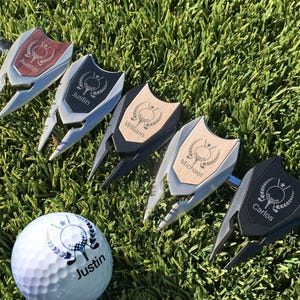 Custom Golf Divot Repair Tool and Hat Clip Ball Marker Set: Groomsment Golf Gift [GFT-04]