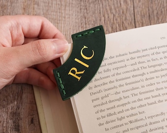 Custom Leather Bookmark, Book Lover Gifts, Gift for Collegue