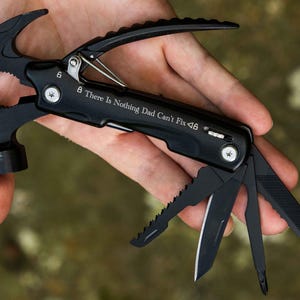 Best Dad Gift, Custom Engraved Multi Tool, Pocket Knife: Camping, Hunting, Fishing [R] image 10