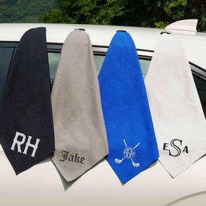 Best Dad Gifts, Custom Microfiber Golf Towel with Magnet or Buckle, Personalized Gift for Him image 2