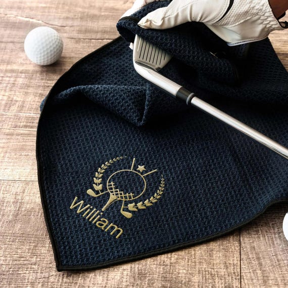 Best Dad Gifts, Custom Microfiber Golf Towel with Magnet or Buckle, Personalized Gift for Him