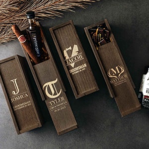 Set of 8  Personalized Groomsmen Gift Box | Wooden Gift Box | Groomsmen Proposal Box Best Man Proposal Groomsmen Gifts