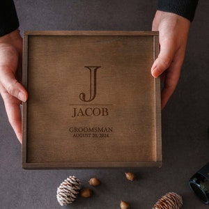 Personalized Groomsmen Gifts Box | Groomsman Gift Groomsmen Proposal Best Man Gift | Wooden Gift Box Gift for Men Husband Dad