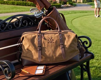 Set 4, 5, 10 Wedding Party Gifts Custom Monogrammed Weekenders, Pack Of Groomsman Overnight Bags [R]