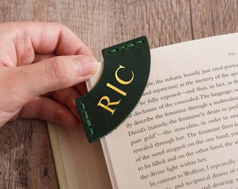 Custom Leather Bookmark, Book Lover Gifts, Gift for Collegue