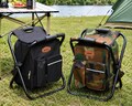 Camping Gear Embroidered Cooler Chair Backpack, Folding Insulated Chair With Name [W+R]