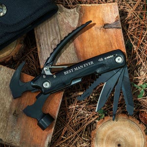 Fishing Gift for Him, Custom Engraved Multi Tool, Pocket Knife, Fathers Day: Camping, Hunting, Outdoor, EDC [WW]