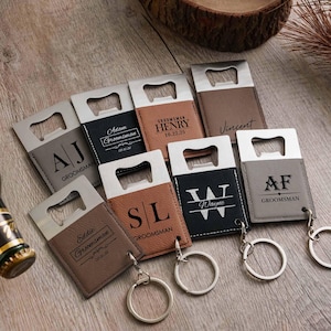 Custom Keychain Beer, Custom Bottle Opener Groomsmen Gifts Personalized, Wedding Party Favors Groomsmen Coozie, Holiday Gift Ideas [D]