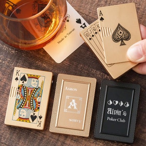 Regalos para padrinos de boda, encendedor personalizado, naipes, regalo para hombre, accesorios para cigarros, recuerdo de despedida de soltero, regalo de cigarrillos, regalo de aniversario [D]