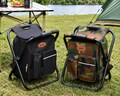 Camping Gear Embroidered Cooler Chair Backpack, Folding Insulated Chair With Name [W+R]