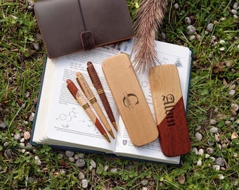 Engraved Wood Pen with Box, Personalized Gift for Dad, Graduation Gifts: Maple, Walnut, Maple & Rosewood [N]